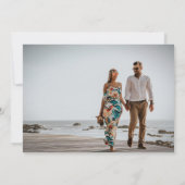 Negril Jamaica Beach Wedding Photo Save the Date Aankondiging (Achterkant)