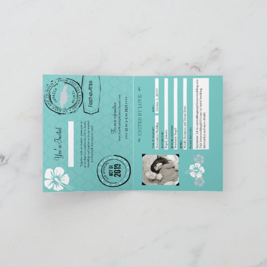 Negril Jamaica Blauwgroen en grijs bruiloft (Binnen)