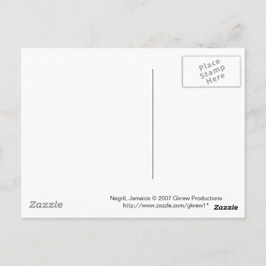 Negril, Jamaica Briefkaart (Achterkant)