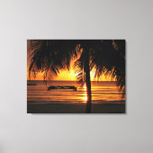 Negril, Jamaica prachtige zonsondergang Canvas Afdruk (Voorkant)