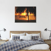 Negril, Jamaica prachtige zonsondergang Canvas Afdruk (Insitu (Slaapkamer))