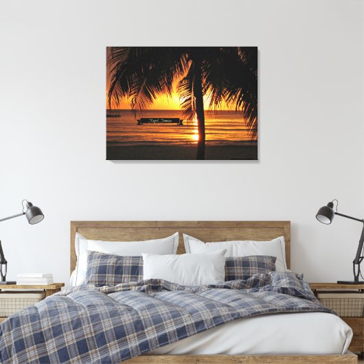Negril, Jamaica prachtige zonsondergang Canvas Afdruk (Insitu (Slaapkamer))