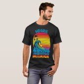 Negril Jamaica Retro Throwback Surf & Beach Souven T-shirt (Voorkant volledig)