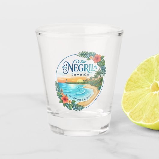 Negril Jamaica Shot Glas (Voorkant)