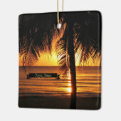 Negril, Jamaica-zonsondergang Keramisch Ornament (Links)