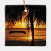 Negril, Jamaica-zonsondergang Keramisch Ornament (Voorkant)