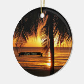 Negril, Jamaica-zonsondergang Keramisch Ornament (Links)