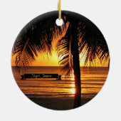 Negril, Jamaica-zonsondergang Keramisch Ornament (Achterkant)