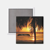 Negril, Jamaica-zonsondergang Magneet (Voorkant / Achterkant)