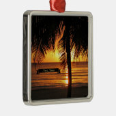 Negril, Jamaica-zonsondergang Metalen Ornament (Rechts)