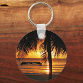 Negril, Jamaica-zonsondergang, mooie foto Sleutelhanger (Achterkant)