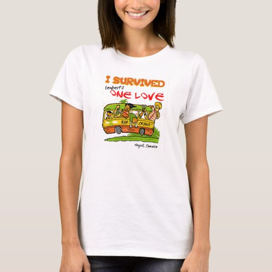 Negril One Love Bar kruipt T-shirt Womens (Voorkant)