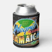Negril ontketend Jamaica zwart logo kan gezellig Blikjeskoeler (Blikje Voorkant)