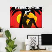  Negrita Le Rhum door Villemot Poster (Thuiskantoor)