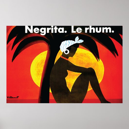  Negrita Le Rhum door Villemot Poster (Voorkant)