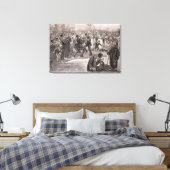 Negro Baptisme in de Verenigde Staten Canvas Afdruk (Insitu (Slaapkamer))