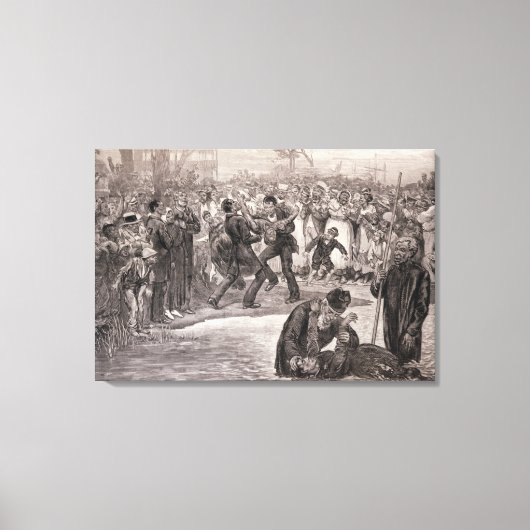 Negro Baptisme in de Verenigde Staten Canvas Afdruk (Voorkant)