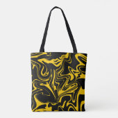 negro con amarillo tote bag (Achterkant)