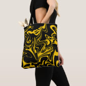 negro con amarillo tote bag (Dichtbij)