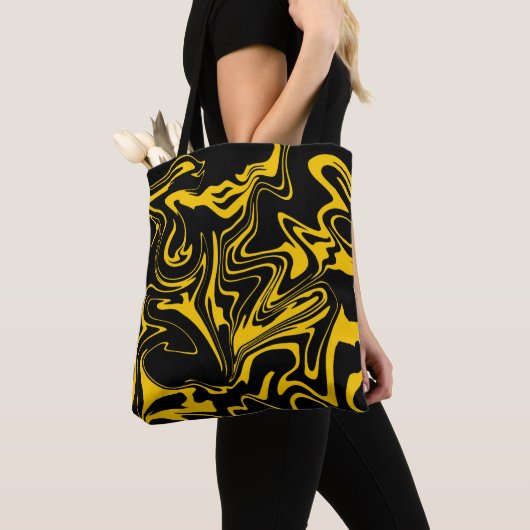 negro con amarillo tote bag (Dichtbij)