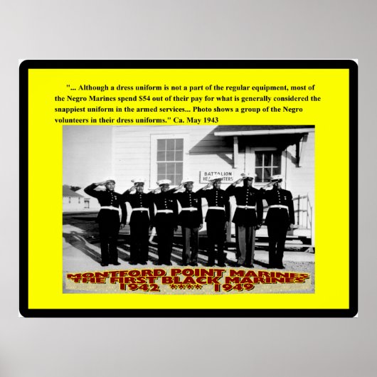 Negro Marines geven 54 dollar uit Poster (Voorkant)