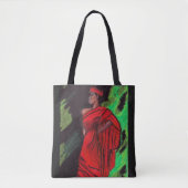 NEGRO VROUW IN RODE TOTE BAG (Voorkant)