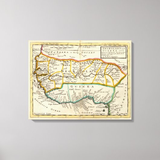 Negroland en Guinee Canvas Afdruk (Voorkant)