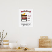 NEGRONI 16 x 20-inch Cocktail Recipe Art. Poster (Keuken)