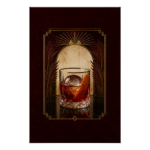 Negroni Art Deco Poster | Printbare Zwarte Goud Th