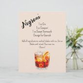 Negroni Bar Cart Sign (Staand voorkant)
