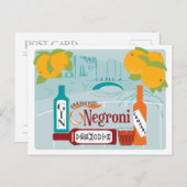 Negroni Citrus Cocktail Briefkaart (Voorkant / Achterkant)
