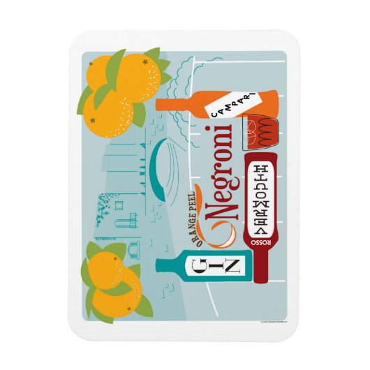 Negroni Citrus Cocktail Magneet (Verticaal)