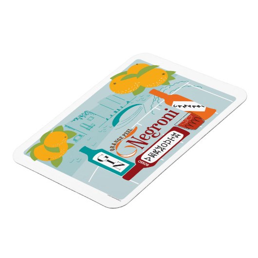 Negroni Citrus Cocktail Magneet (Linkerzijde)