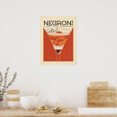  Negroni Cocktail Art: Een Smaak van het verleden Poster (Keuken)
