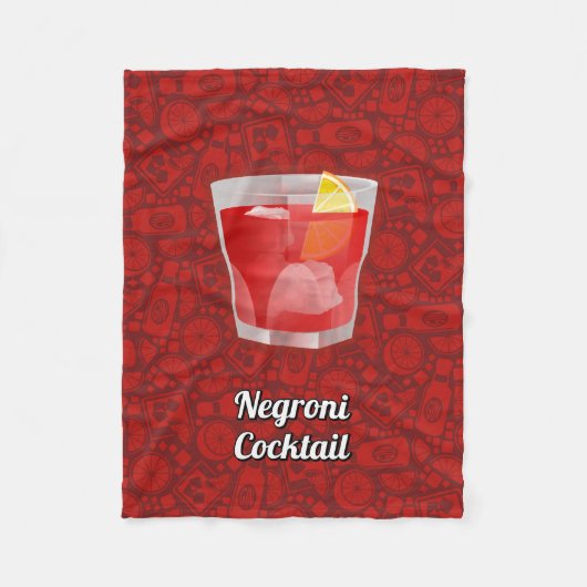 Negroni Cocktail Fleece Deken (Voorkant)