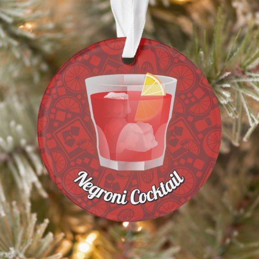 Negroni Cocktail Ornament (Boom)
