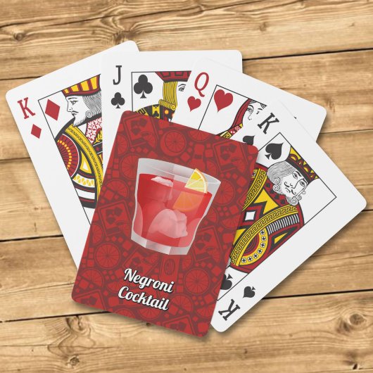 Negroni Cocktail Pokerkaarten