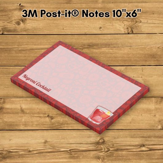 Negroni Cocktail Post-it® Notes
