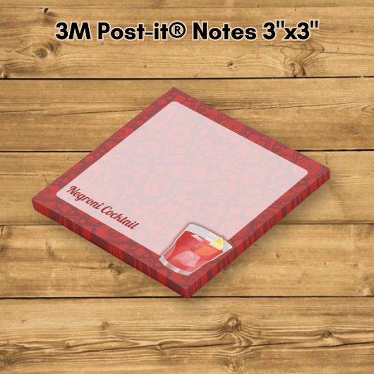 Negroni Cocktail Post-it® Notes