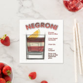 NEGRONI Cocktail Recipe Art Servet (Insitu)