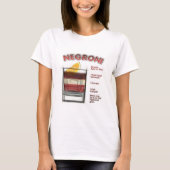 NEGRONI Cocktail Recipe Art T-Shirt (Voorkant)