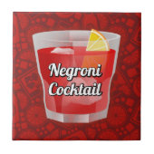 Negroni Cocktail Tegeltje (Voorkant)