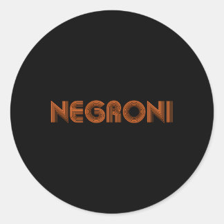 Negroni Drink Py Streetwear Ronde Sticker
