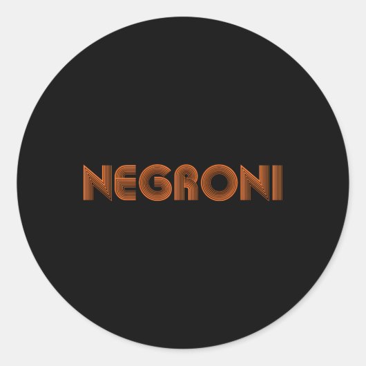 Negroni Drink Py Streetwear Ronde Sticker (Voorkant)