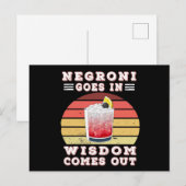 Negroni gaat uit in wijsheid briefkaart (Voorkant / Achterkant)