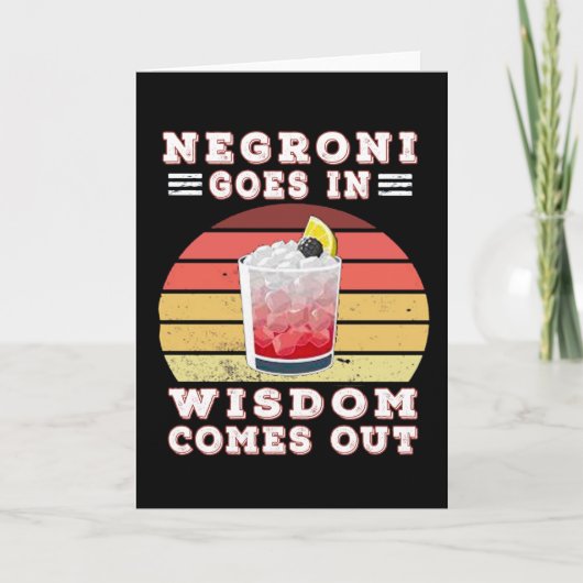 Negroni gaat uit in wijsheid kaart (Voorkant)