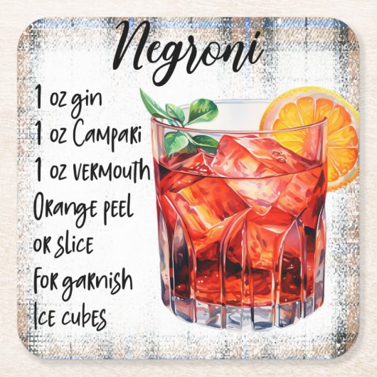 Negroni Kartonnen Onderzetters (Voorkant)