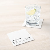 Negroni Modern Black Typography Paper Onderzetter (Insitu)