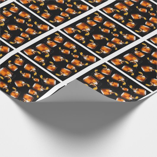 Negroni patroon cadeaupapier (Hoek)