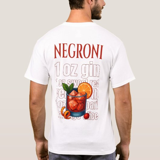 Negroni T-Shirt – Bold Italian Aperitif (Achterkant)